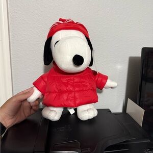 Red Puffer Jacket Snoopy Plush